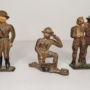 Set of 3 Vintage WWI Toy Soldiers